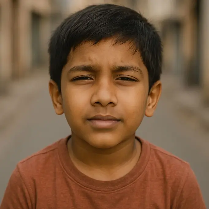 Squint eye in indian child